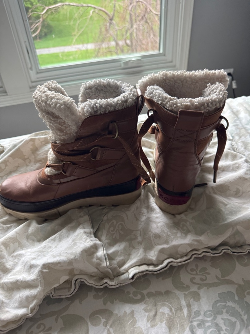 Sorel Women’s Insulated Faux-Shearling Winter Boots - Tan